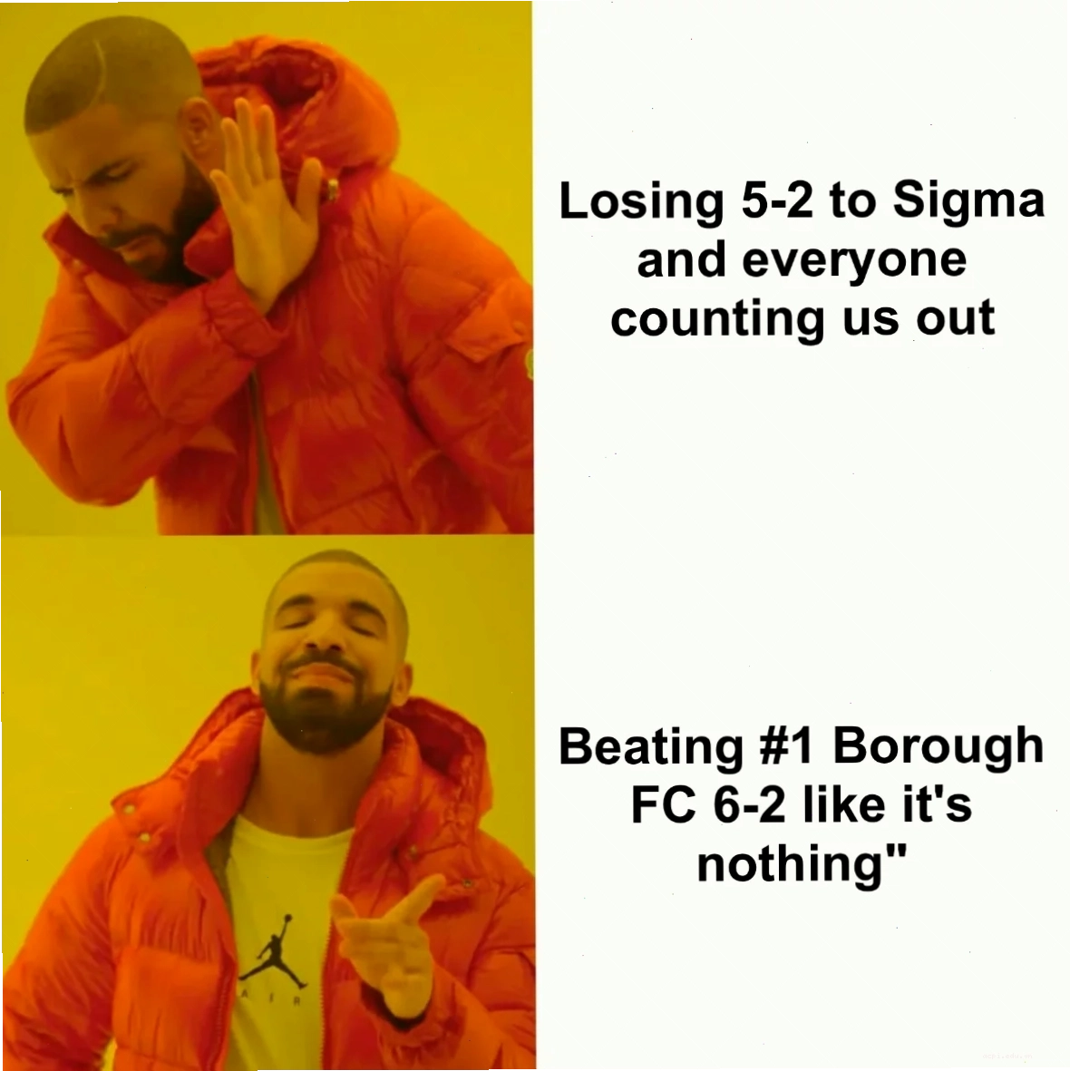1 vs 5 meme