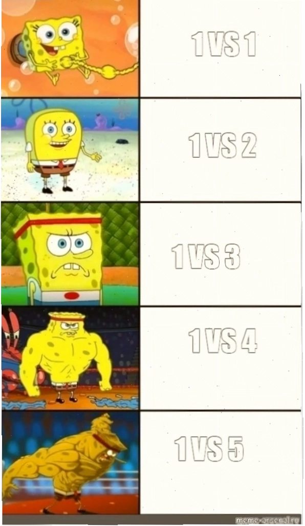 1 vs 5 meme