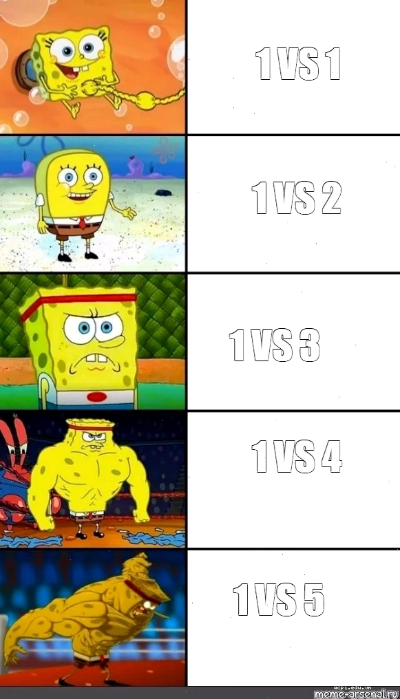 1 vs 5 meme