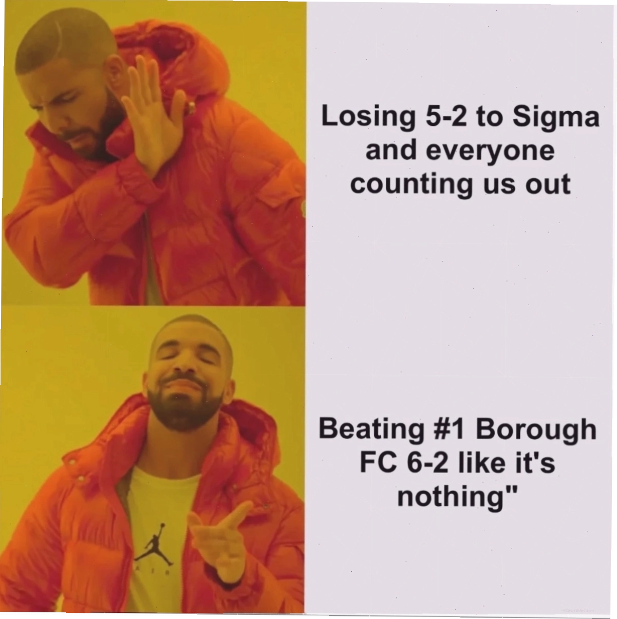 1 vs 5 meme