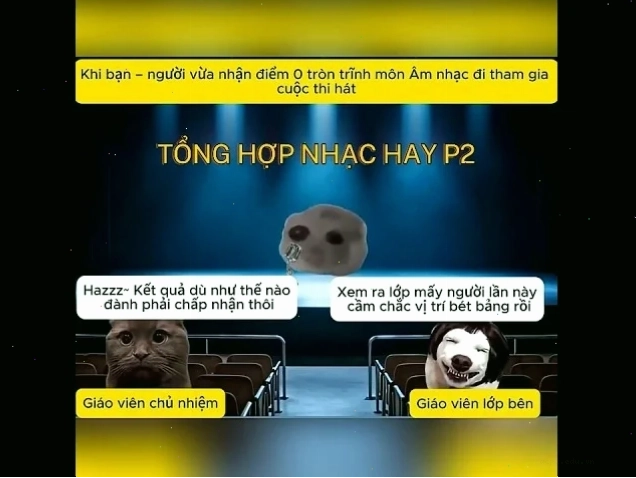 âm thanh hài hước trong tổng hợp nhạc meme