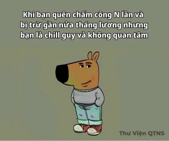 anh meme không quan tâm vui