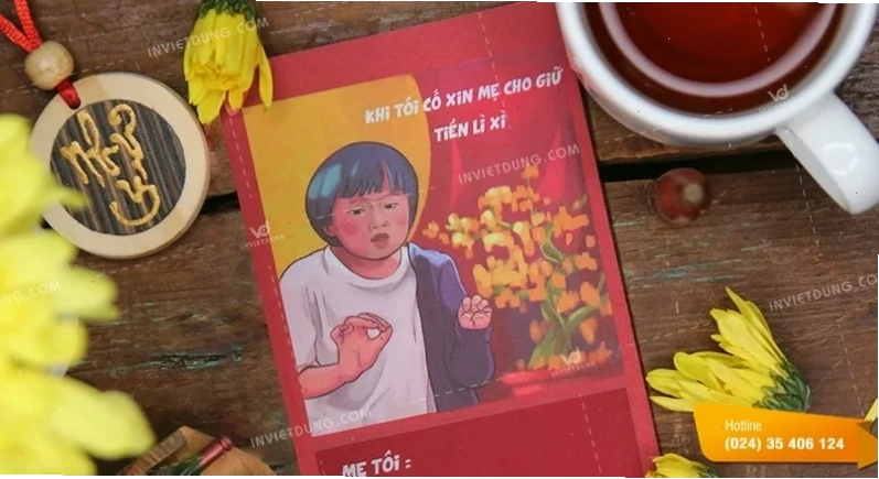 bao lì xì meme chủ đề tài chính