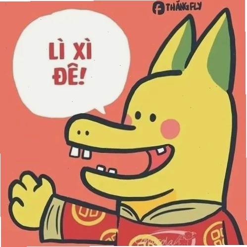 bao lì xì meme hình vuông