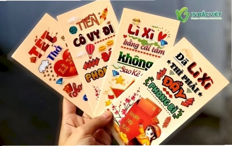 bao lì xì meme màu sắc nổi bật