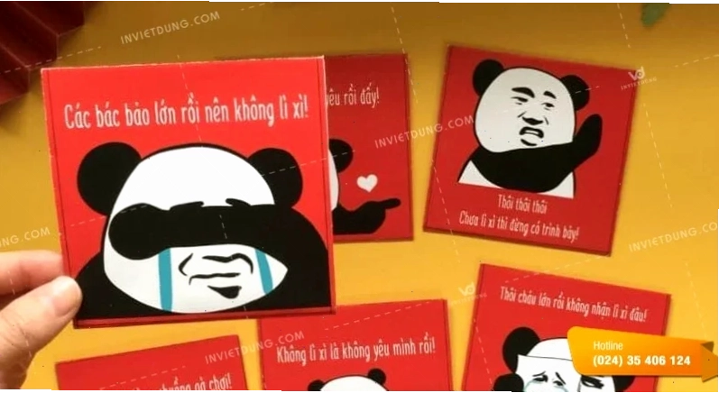 bao lì xì meme phong cách hoạt hình