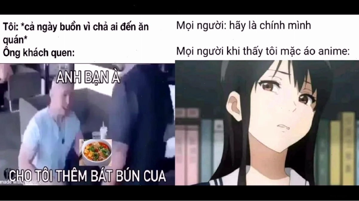 bún cua meme vui nhộn