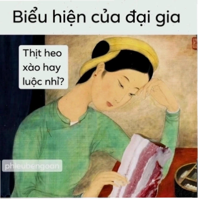 Các nàng thiếu nữ trong tranh áo dài meme
