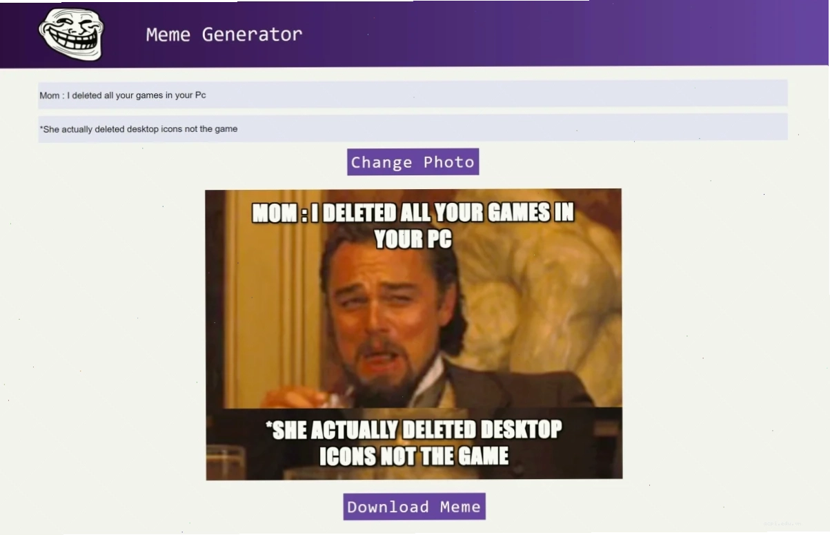 Chia sẻ meme từ meme website
