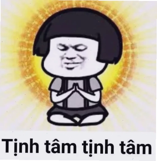 chó ngồi thiền meme vui