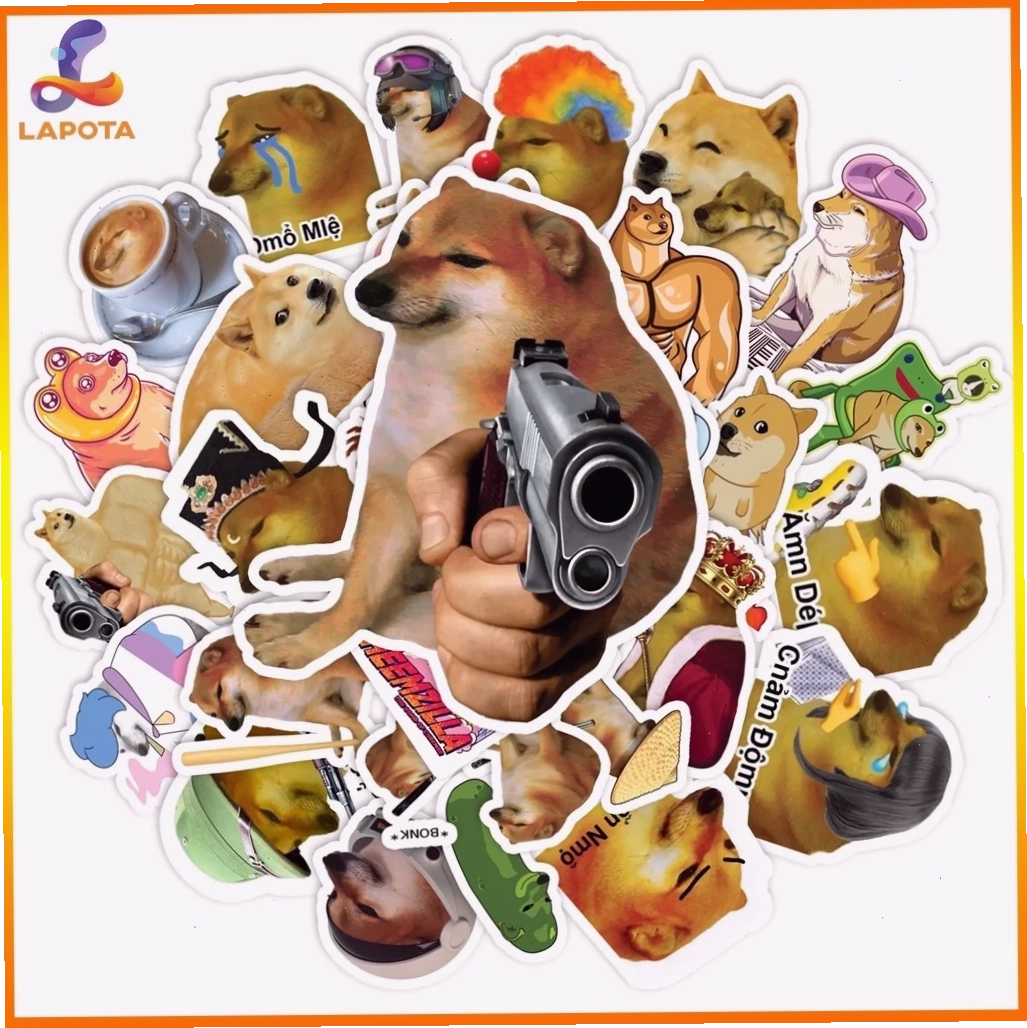 chú chó meme cheems chỉ tay