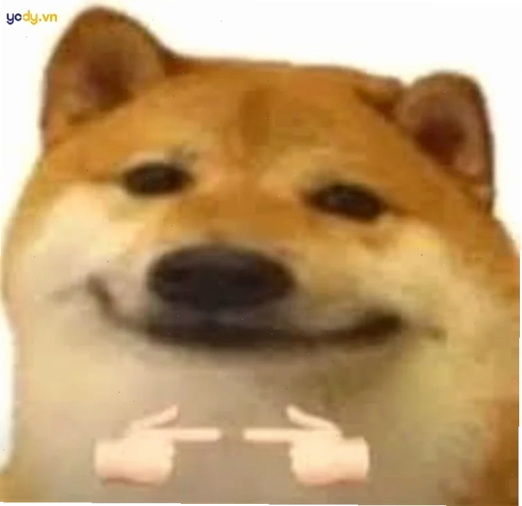 chú chó meme cheems mặc vest