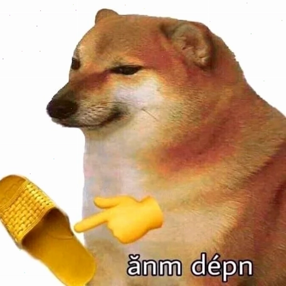chú chó meme cheems tạo dáng ngơ ngác