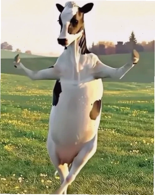 con bò cười meme trên vỏ hộp