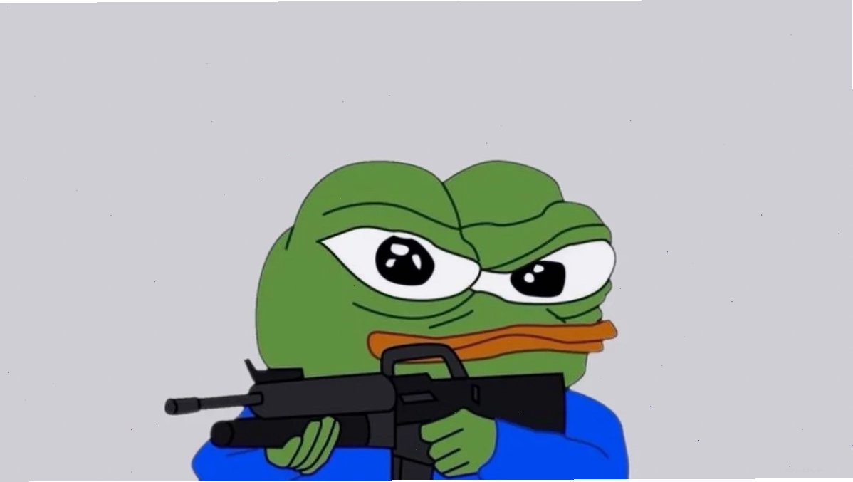 pepe vui vẻ con ếch xanh meme cười