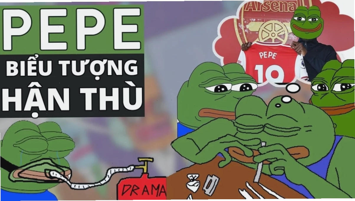 pepe khóc con ếch xanh meme khóc