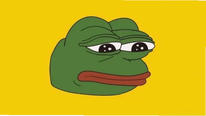 pepe nghiêng đầu con ếch xanh meme nghiêng đầu