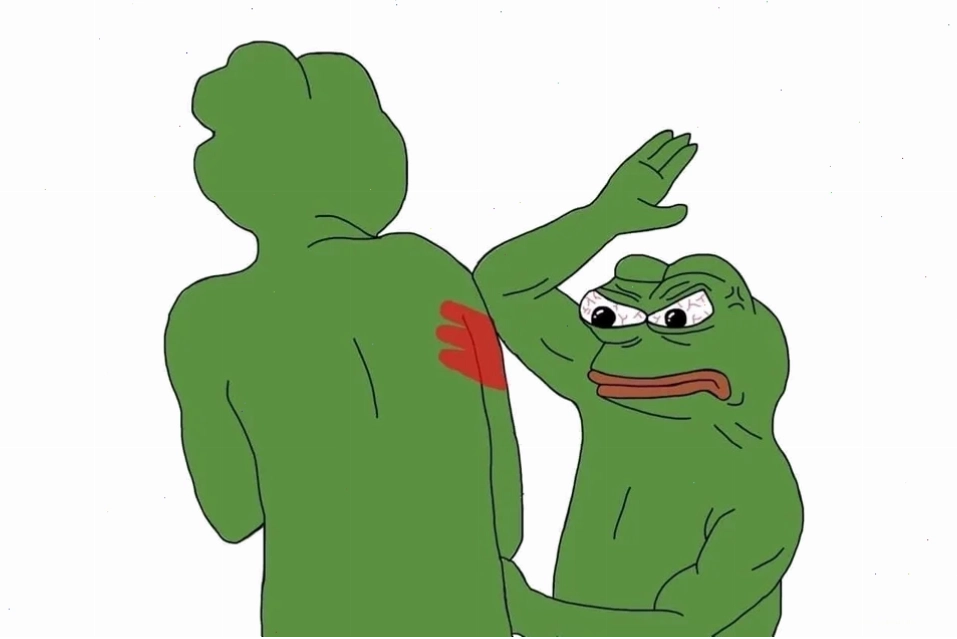 pepe quê con ếch xanh meme quê