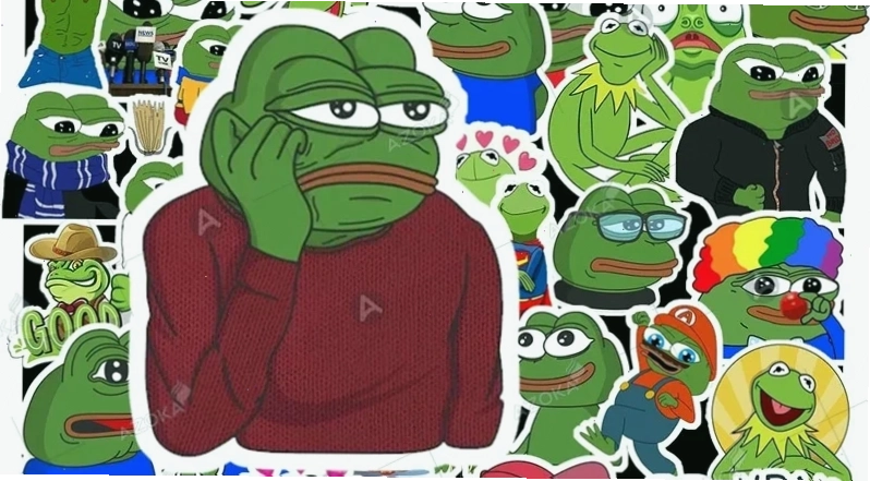 pepe tựa cửa con ếch xanh meme tựa cửa