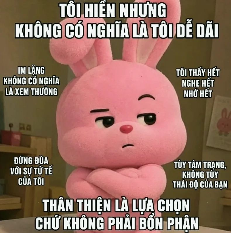 con thỏ meme kiên cường