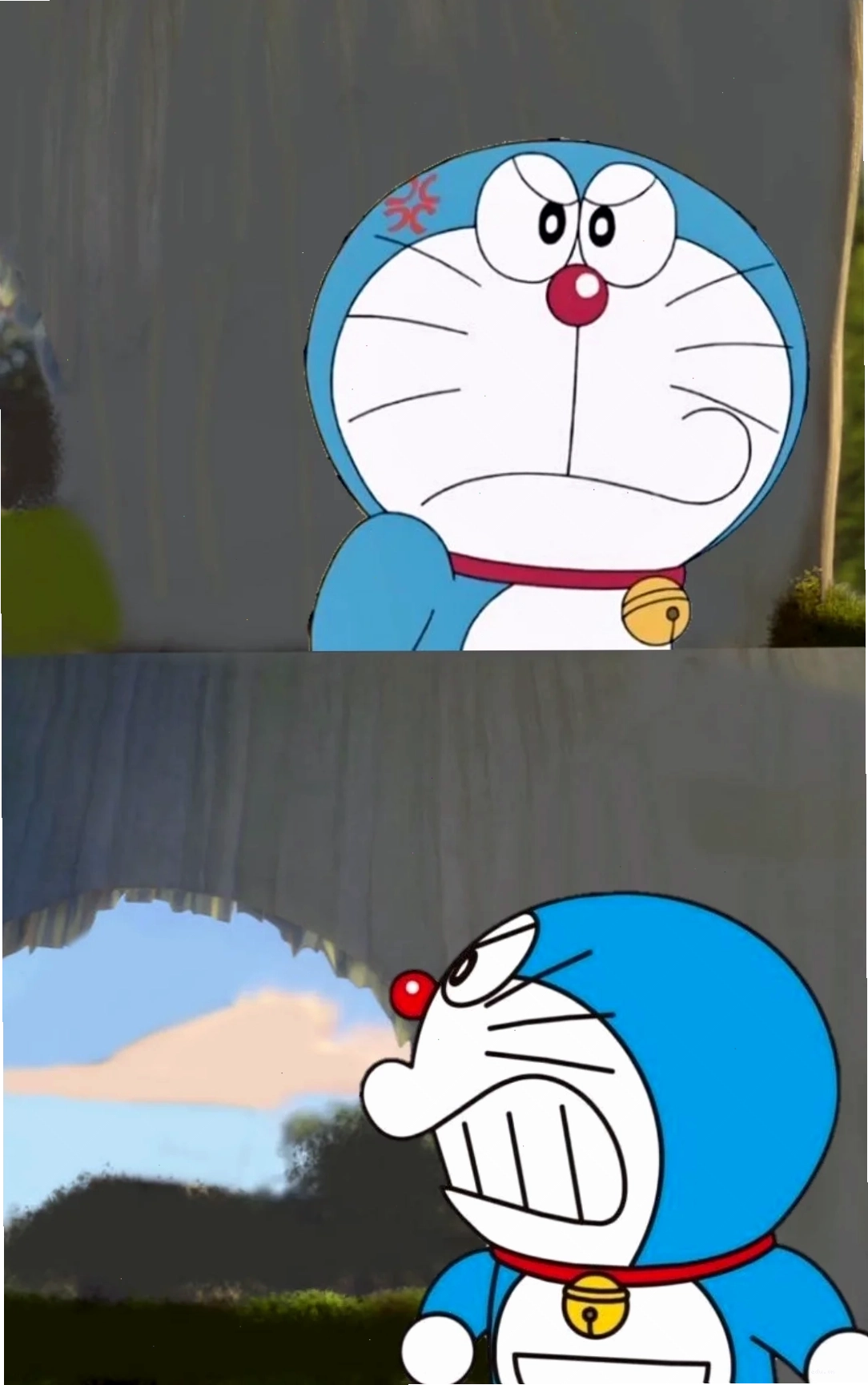 doraemon meme face trầm tư