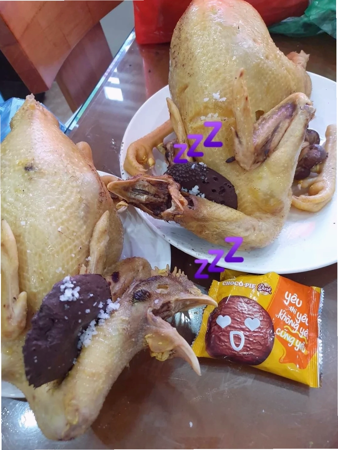 gà luộc meme