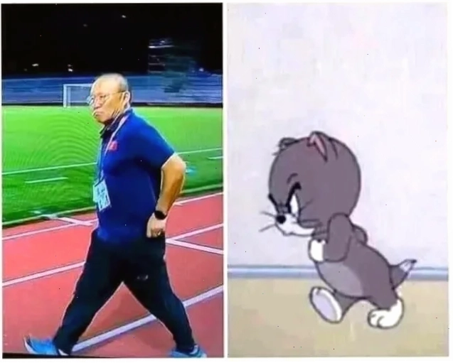 Hành động chỉ đạo nhiệt tình của park hang seo meme