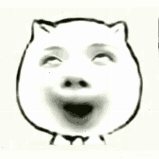 hihi meme đáng yêu trên nền trắng