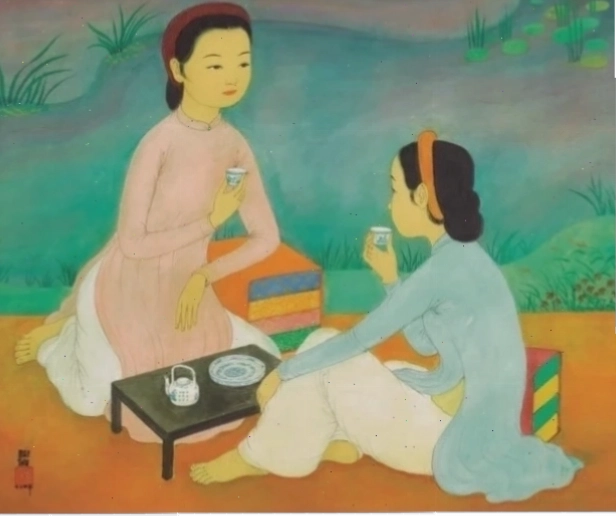 Họa sĩ Mai Trung Thứ vẽ thiếu nữ trong áo dài meme