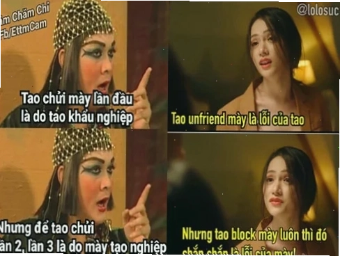 hương giang meme tại show