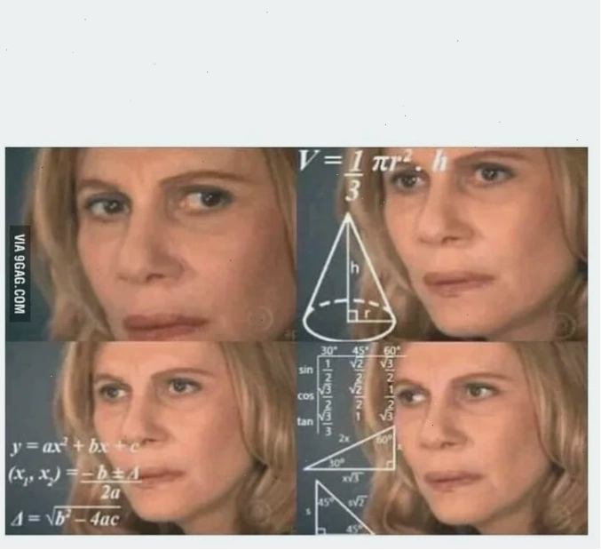 lady meme với math