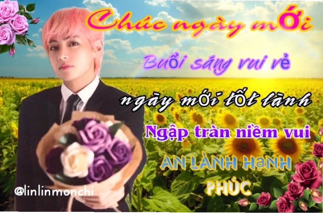 Ly cà phê bốc khói rực rỡ với chúc một ngày tốt lành meme