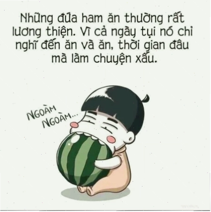 meme ăn dưa hấu hài hước