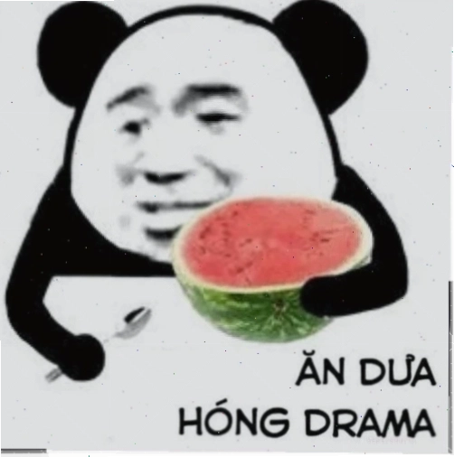 meme ăn dưa hấu với biểu cảm khó đỡ