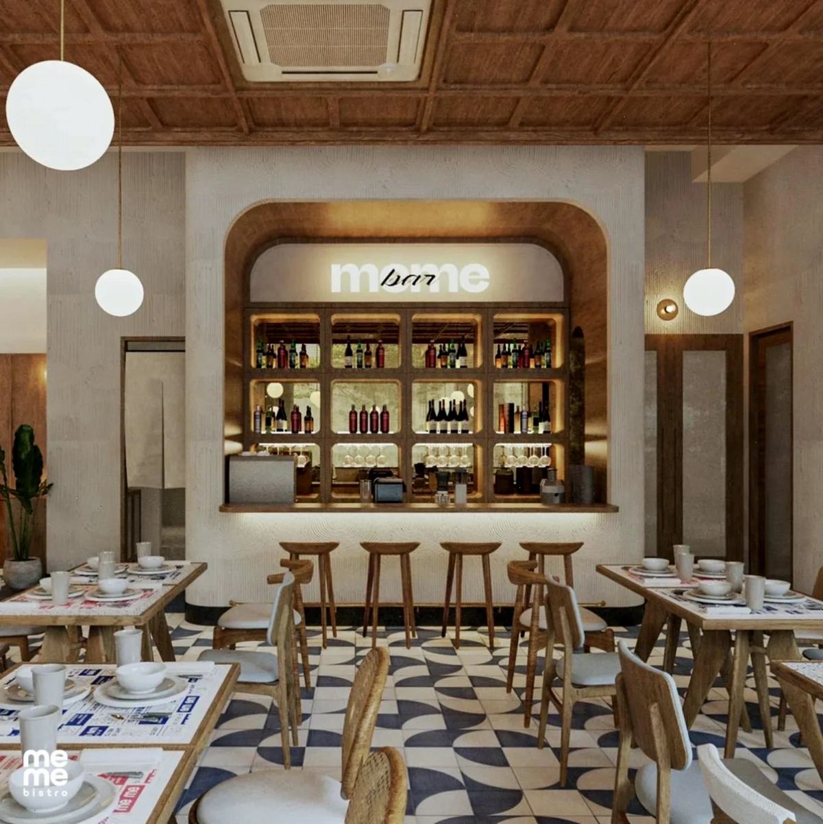 meme bistro mai hắc đế món xiên thịt