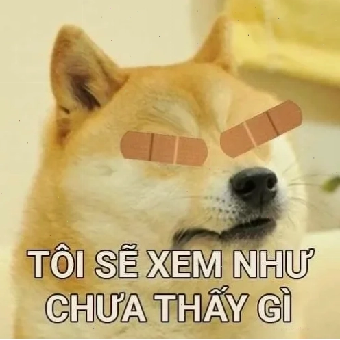 meme che mắt giấu sự ngại ngùng