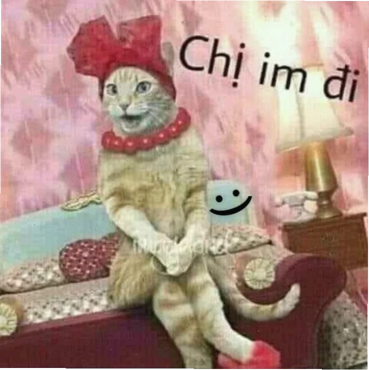 Meme chị im đi cute