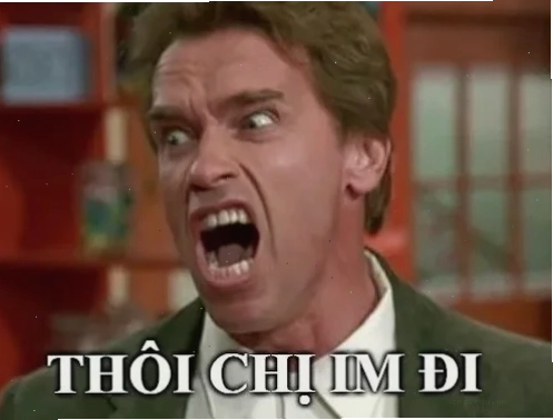 Meme chị im đi khoanh tay
