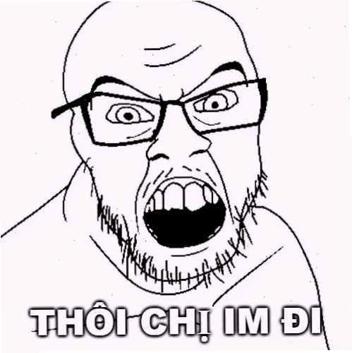 Meme chị im đi với ánh mắt sắc