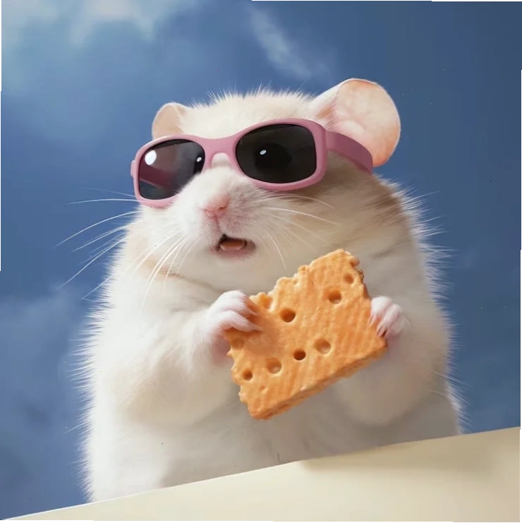 meme chuột hamster cưỡi kỳ lân