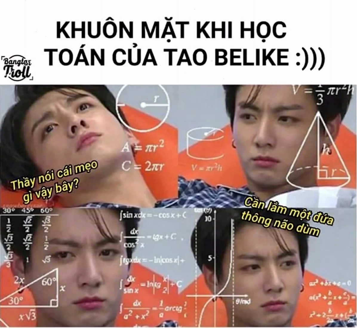 meme công thức toán hoang mang