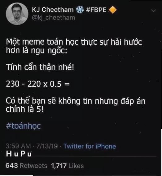 meme công thức toán học chăm