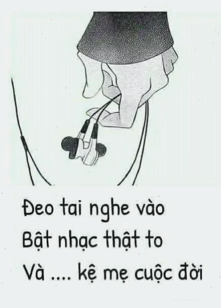 meme đeo tai nghe