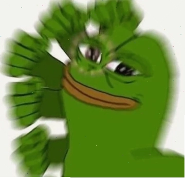 meme ếch pepe nheo mắt