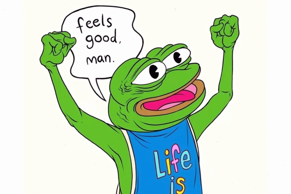 meme ếch pepe vẫy tay