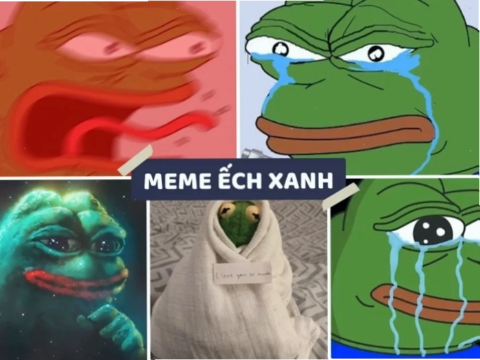 meme ếch xanh cười