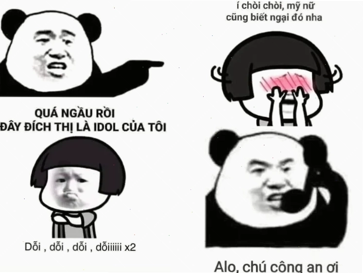 meme em đẹp lắm hình chú chó ngây thơ