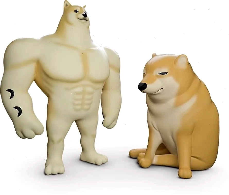 meme figures trên bàn