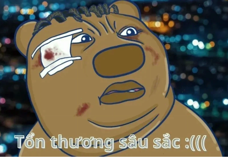 Meme gấu hài trung quốc ngơ ngác