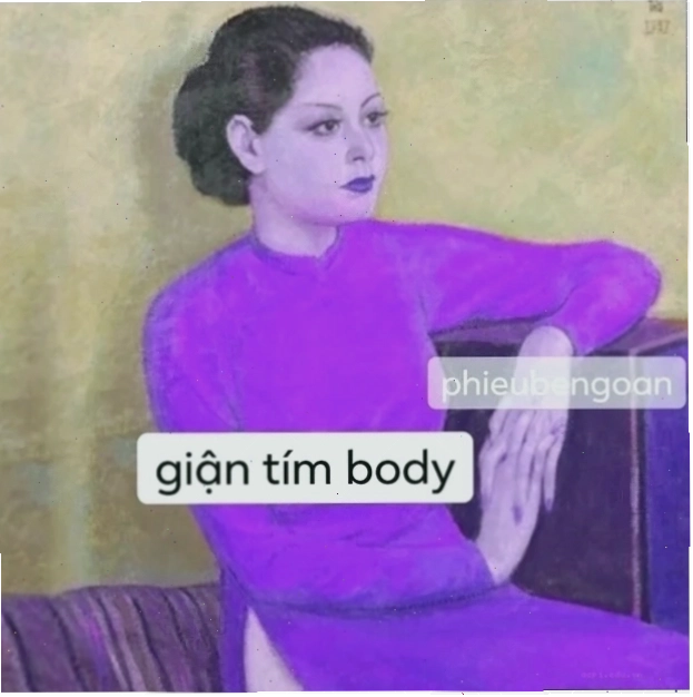 Meme giận tím người từ tranh áo dài